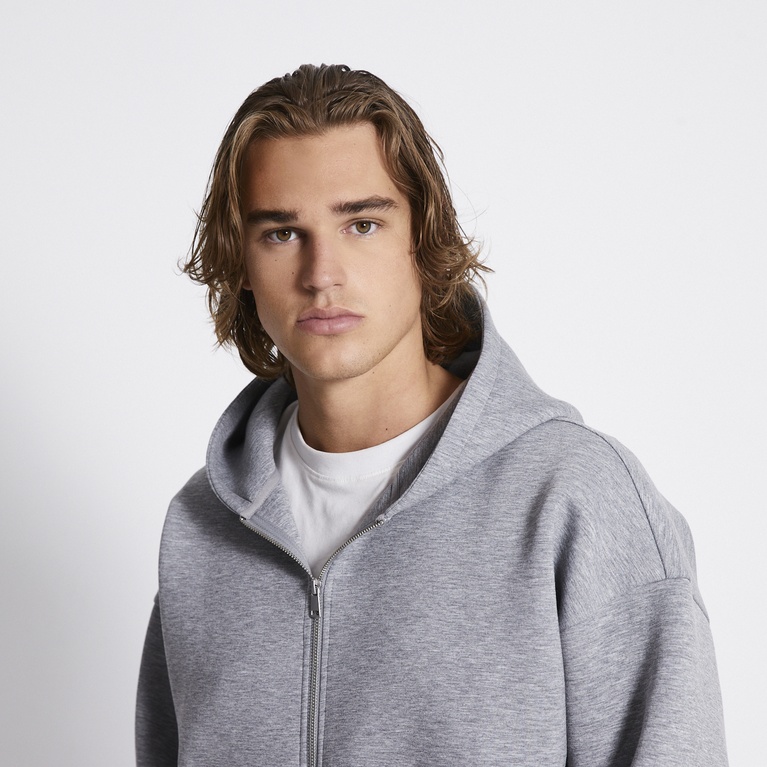 Boxy scuba zip hoodie "Stan"
